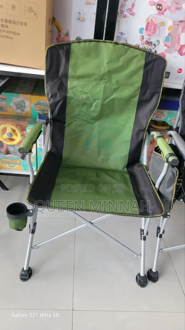 Folding Outdoor Chair with Cup Holder - 1