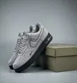 Nike Air Force 1 Viatu vya Ngozi vya Kiume Rangi ya Kijivu - 2