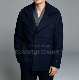 Men's Dark Blue Jacket - Free Size