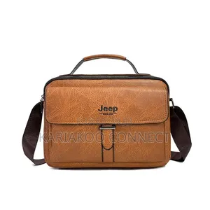 Jeep Men's Genuine Leather Handbag