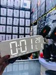 Grey Linen Texture Digital Alarm Clock - 2