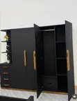 Modern Three-Door Wardrobe with Dressing Area - 2