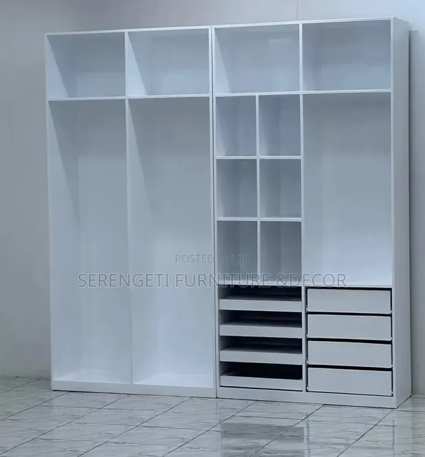 Classic Open Wardrobe with Drawers - 1