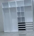 Classic Open Wardrobe with Drawers - 2