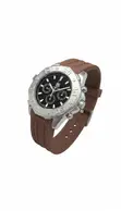 Tag Heuer Aquaracer Chronograph 43mm Black Dial Brown Strap - 1