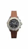 Tag Heuer Aquaracer Chronograph 43mm Black Dial Brown Strap - 2