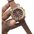 TAG Heuer Aquaracer Chronograph 43mm Mkanda wa Brown wa Mpira - 2