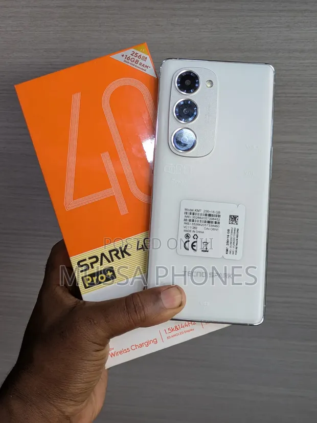 New Tecno Spark 40 Pro+ 256GB White - 1