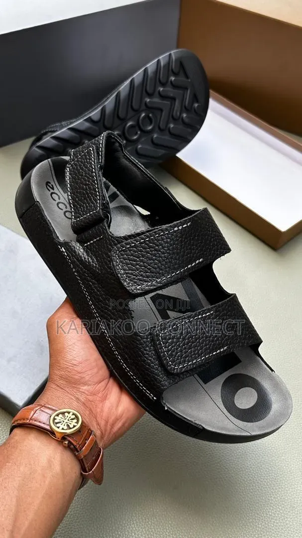 New Black Ecco Sandals - 1