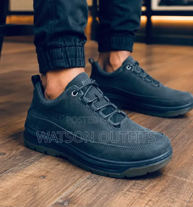 Men's Caterpillar Leather Shoes - Casual Design - 1
