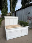 White Wooden Bed Frame - King Size - 3