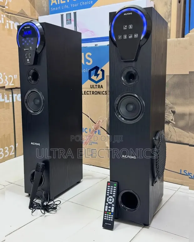 AiLYONS Twin Tower Speakers with Mic - 1