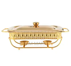 Serving Bowls Set with Gold Accents