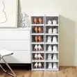 Foldable 6-Tier Shoe Organizer with Transparent Door - 2