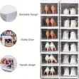 Foldable 6-Tier Shoe Organizer with Transparent Door - 4