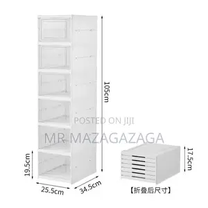 6Pcs Stackable Shoe Organizer Cabinet