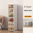 6Pcs Stackable Shoe Organizer Cabinet - 3