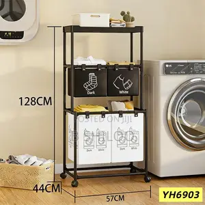 Brand New Clothes Storage Basket with Two Racks