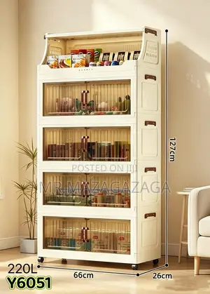 PVC Plastic Multi-Layer Mobile Storage Cabinet