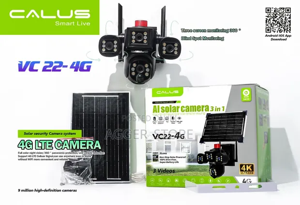 Calus VC22-4G 3-in-1 AI Solar Security Camera - 1