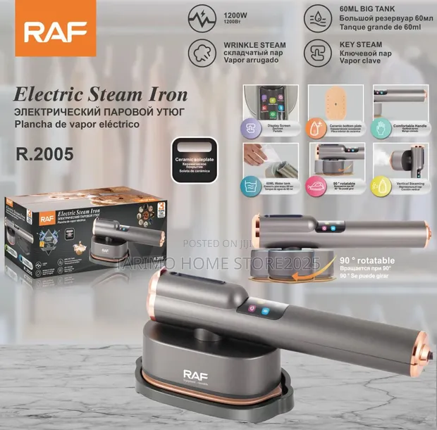 Raf Electric Steaming Iron with Handle - 1