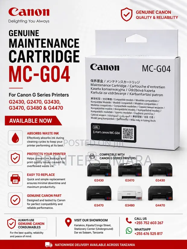Genuine Canon MC-G04 Maintenance Cartridge - 1