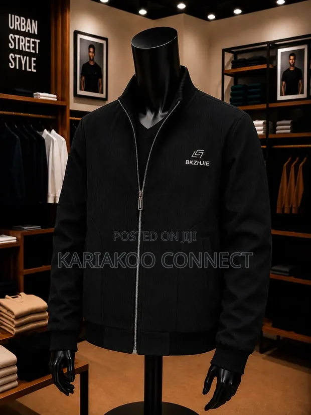 Brand New Men's Black Heavy Coat - 1