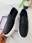 La Brand Men's Black and Blue Casual Shoes - 1
