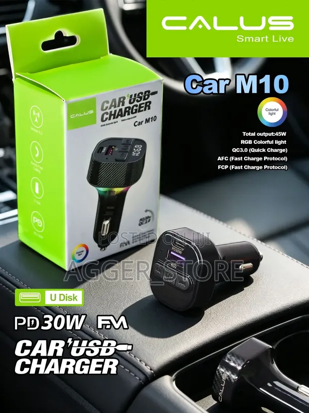 Calus M10 45W Bluetooth FM Transmitter & Car Charger - 1