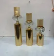 Candle Holder Set (3pcs) - Gold - 1
