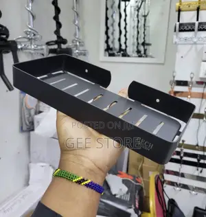 Black Rectangular Stainless Steel Soap Holder