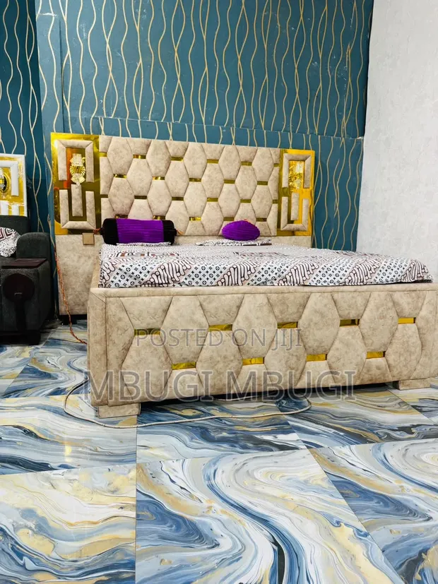 Gold Fashion Bedsofa - Mpya Kabisa - 1