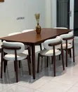 Dining Table Set with 6 Chairs (Mninga Wood) - 2