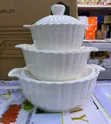 3pcs Ceramic Serving Bowls - 1