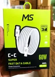 Kebo ya USB-C hadi USB-C 60W Fast Charging, 3m - 1