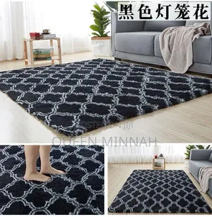 Dark Grey Fluffy Shaggy Rug 5x6 ft