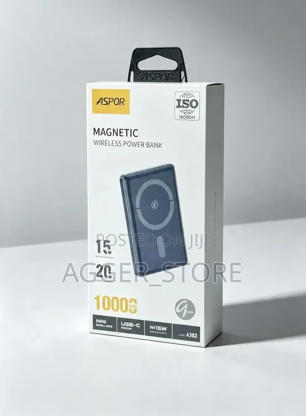 Aspor A382 Magnetic Wireless Power Bank 10000mAh - 1