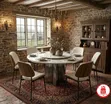 Grand Rotunda Marble Dining Set (Table + 6 Chairs) - 2