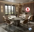 Grand Rotunda Marble Dining Set (Table + 6 Chairs) - 3