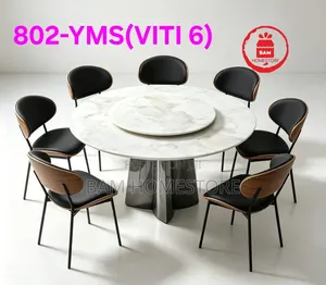 Eclipse Marble Dining Set (Table + 6 Chairs)