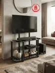 Glass Arch TV Mount Console with Brackets - 1