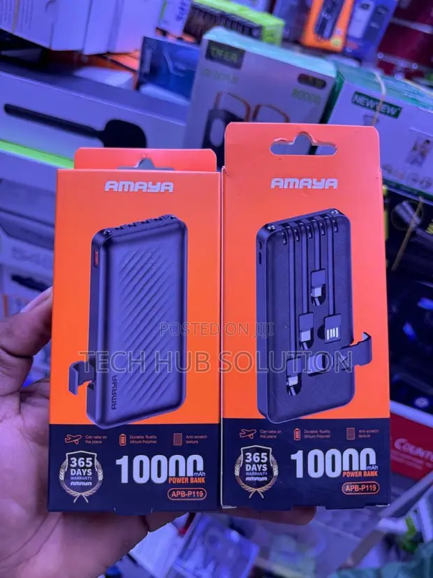 Amaya P119 10000mAh Power Bank - Black - 1
