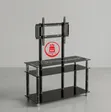 Marble-Accented Glass TV Mount Console - 2