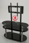 Kituo cha TV cha Obsidian Oval chenye Kioo cha Marumaru - 1