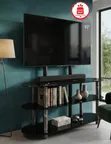Kituo cha TV cha Obsidian Oval chenye Kioo cha Marumaru - 4