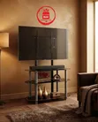 Cupid Arrow Glass TV Mount Console - Black - 1