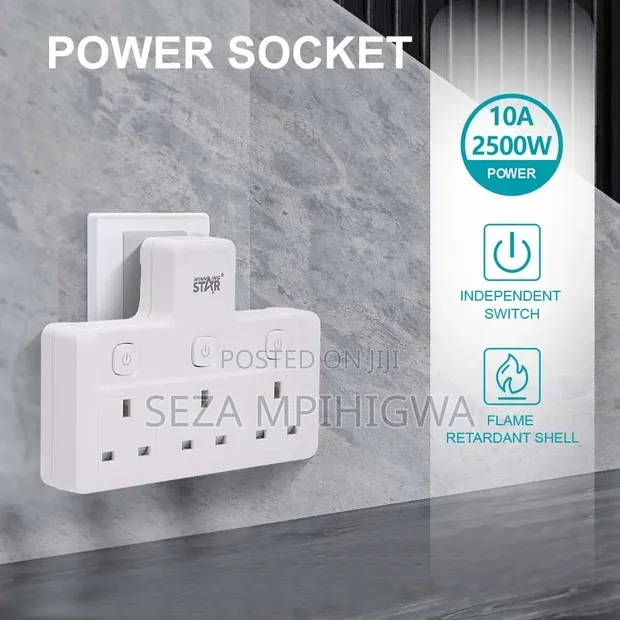 Power Socket 3-in-1 with On/Off Control - 1