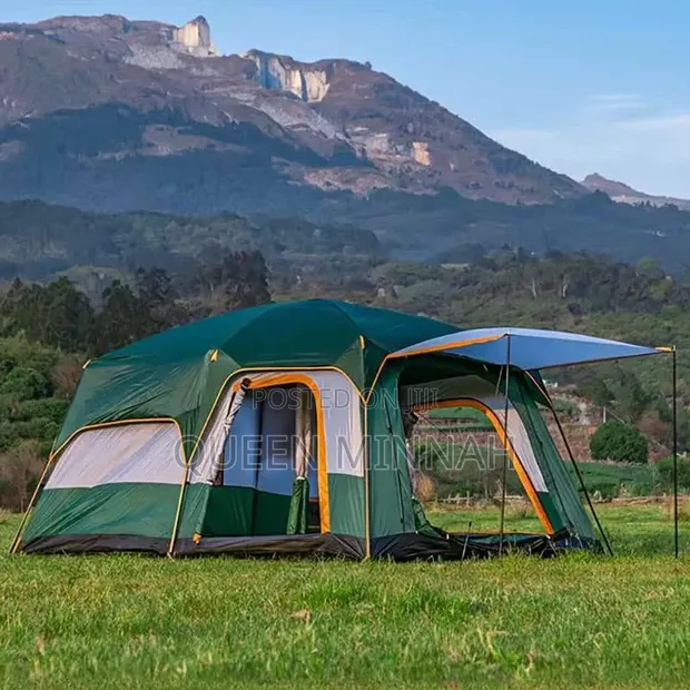 Large Multi-Room Family Camping Tent (12 People) - 1