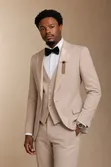 Elegant Khaki Tuxedo - Mario Casas - 5