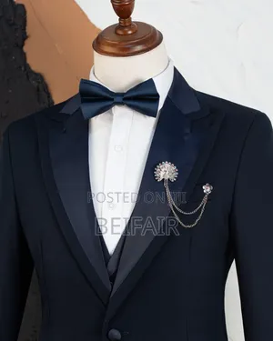 Mario Casas Dark Blue Tuxedo Suit